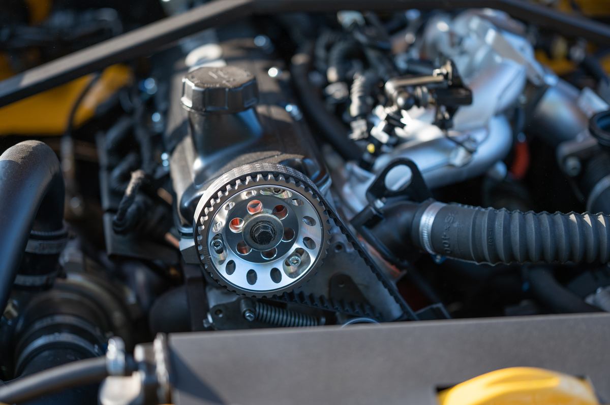 close up of vehicle cambelt