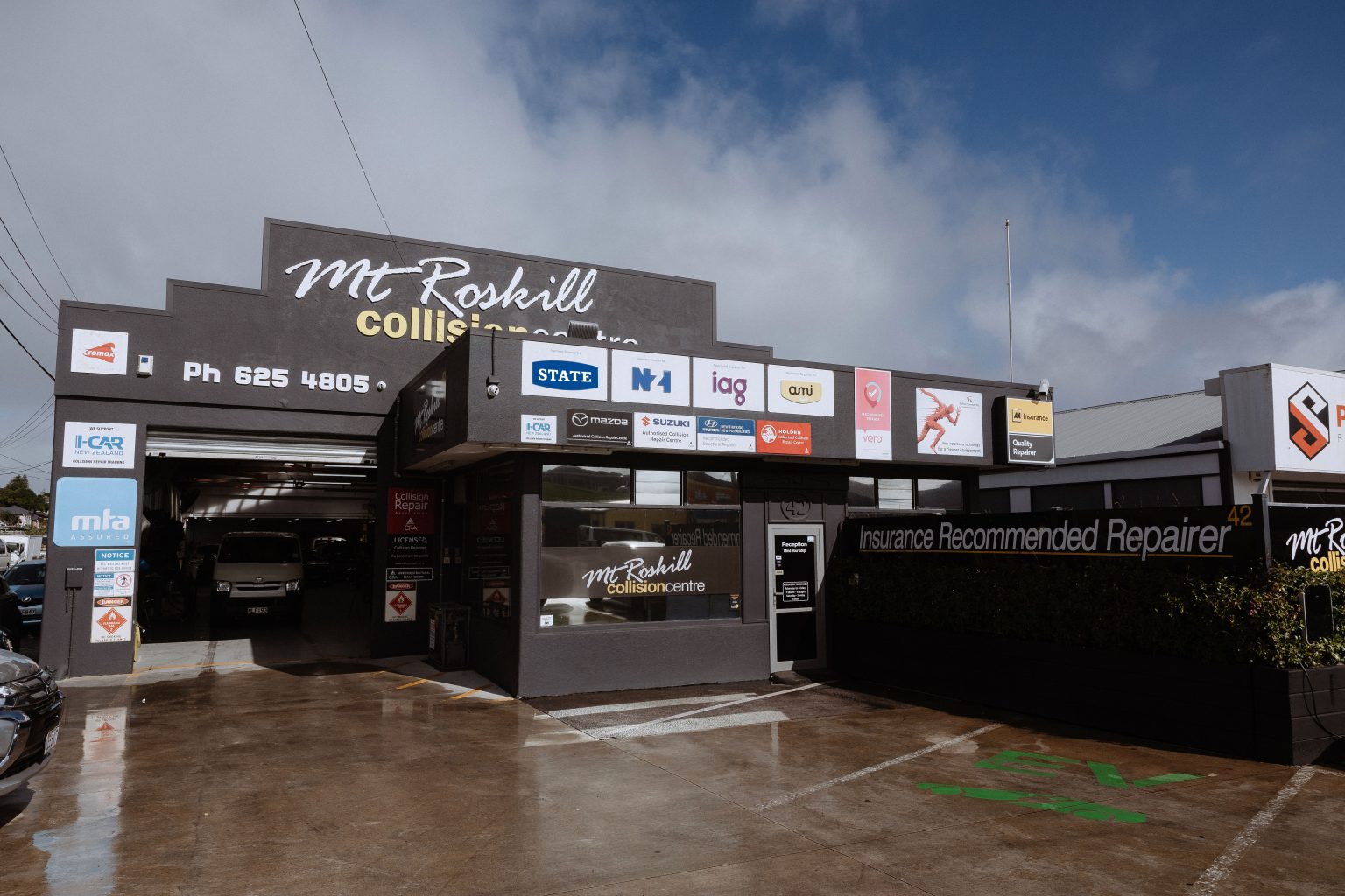front view outside of mt roskill workshop